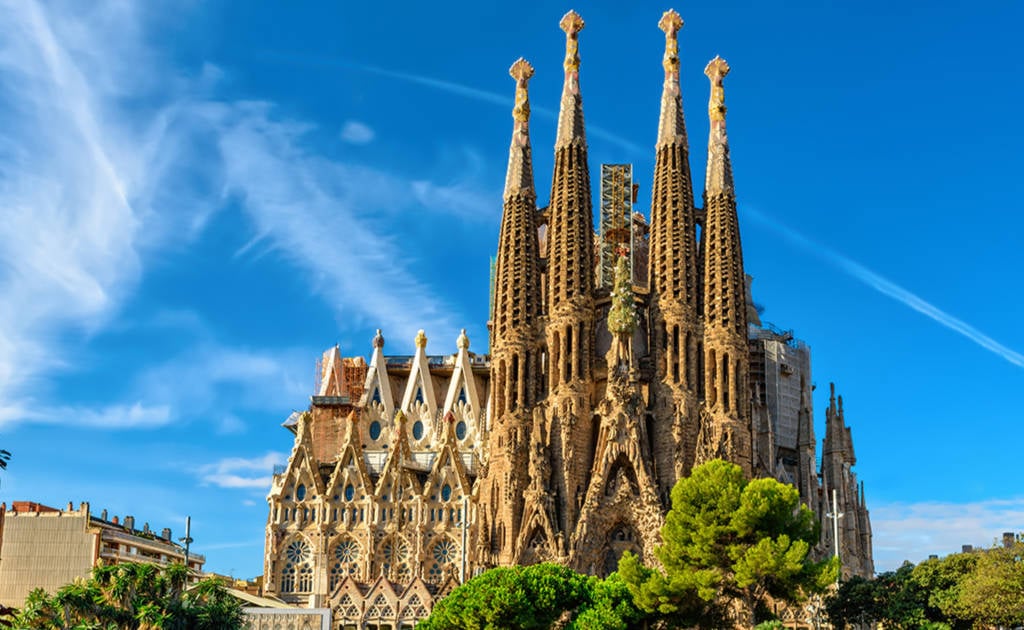 Vue de Barcelone avec la Sagrada Família